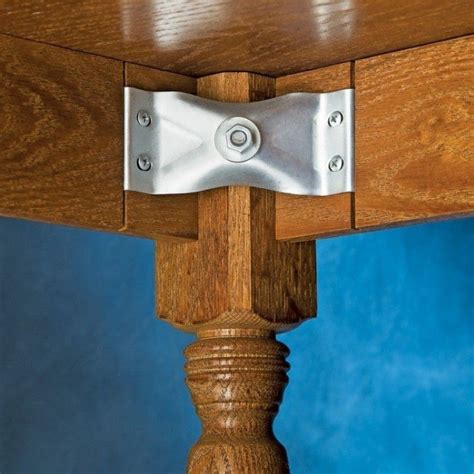 metal threaded brackets for legs|dining table leg mounting hardware.